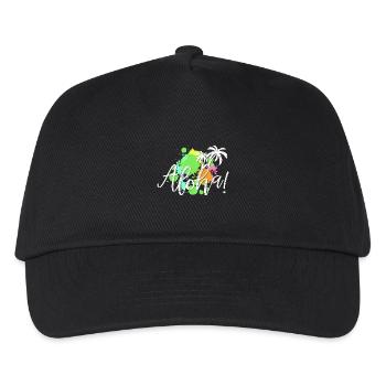 Aloha Tropen-Splash - Kinder Basecap - Schwarz - Vorne
