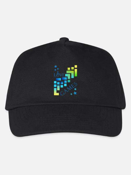 I love games - Kinder Basecap - Schwarz