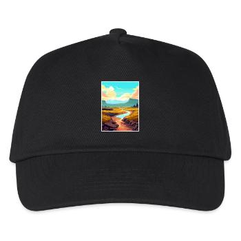 Vulkane Nationalpark Vulkan Hawaii Souvenir - Kinder Basecap - Schwarz - Vorne