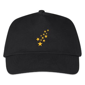 Stern Symbol Sternchen Muster - Kinder Basecap - Schwarz - Vorne