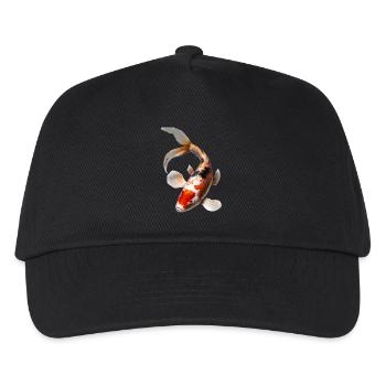 Japanischer Koi-Karpfen - Kinder Basecap - Schwarz - Vorne