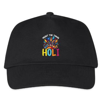 Happy Holi Grüße Hinduismus Indisches Fest - Kinder Basecap - Schwarz - Vorne