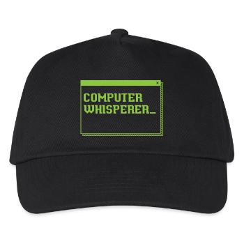 Computer-Flüsterer - Kinder Basecap - Schwarz - Vorne