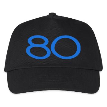 80. 80 YEARS. 80th ANNIVERSARY. 80TH BIRTHDAY. - Kids’ Baseball Cap - black - Front