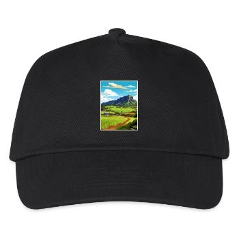 Kualoa Ranch Hawaii Vintage Reiseposter Souvenir - Kinder Basecap - Schwarz - Vorne
