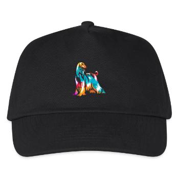 Geschmeidiger Windhund Rennsport - Kinder Basecap - Schwarz - Vorne