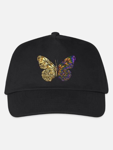 Schmetterling - Kinder Basecap - Schwarz