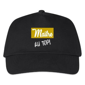 MASTER. MASTER. THANK YOU. THANK YOU MASTER - Kids’ Baseball Cap - black - Front