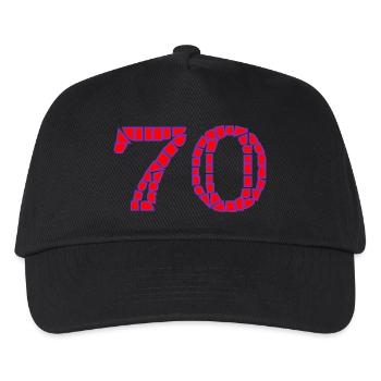70. 70 JAHRE. 70-JÄHRIGES JUBILÄUM. 70-JÄHRIGES JUBILÄUM. - Kinder Basecap - Schwarz - Vorne