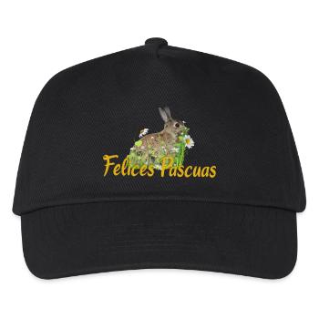 felices pascuas Frohe Ostern - Kinder Basecap - Schwarz - Vorne
