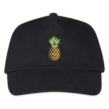 Ananas - Kinder Basecap - Schwarz - Vorne