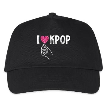Ich Liebe Kpop K-Pop - Kinder Basecap - Schwarz - Vorne