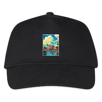 Melbourne Florida Vintage Reiseposter Souvenir - Kinder Basecap - Schwarz - Vorne