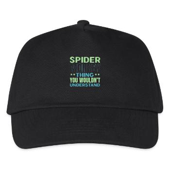 Spinnenliebhaber Spinnenflüsterer Arachnid Tarantu - Kinder Basecap - Schwarz - Vorne