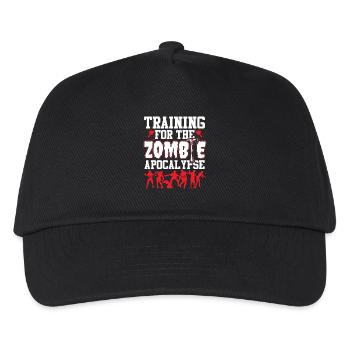 Training für Zombie Apocalypse - Kinder Basecap - Schwarz - Vorne