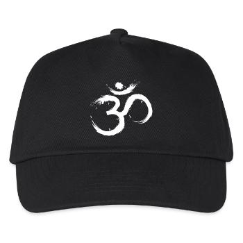 Om Design Symbol Hindus Jainas Buddhisten Hindu - Kinder Basecap - Schwarz - Vorne