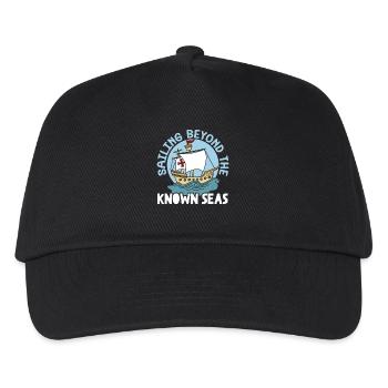 Segeln jenseits der bekannten Meere Kolumbus-Tag - Kinder Basecap - Schwarz - Vorne