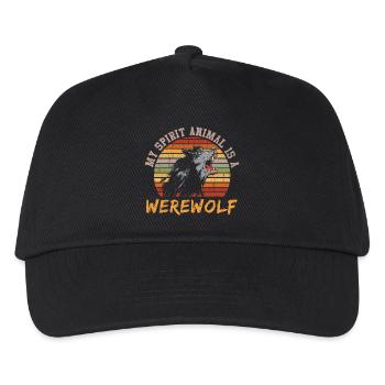 Mein Geistes Tier ist Werwolf - Kinder Basecap - Schwarz - Vorne