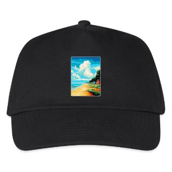 Norfolk Coast Vintage Travel Poster Souvenir WPA - Kids’ Baseball Cap - black - Front