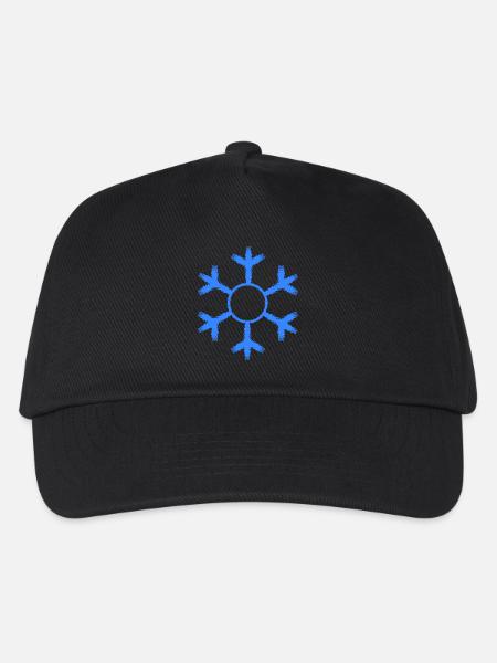 Schneeflocke Winter Kalt Kälte - Kinder Basecap - Schwarz