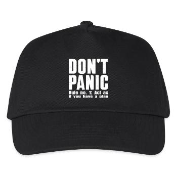 Don't Panic – Confidentiality Mode: ON - Kids’ Baseball Cap - black - Front
