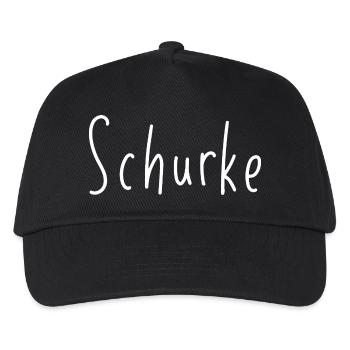 Schurke - Schriftzug für kleine Bösewichte - Kinder Basecap - Schwarz - Vorne