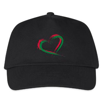 Drapeau de brosse de coeur des Maldives - Casquette de baseball Enfant - noir - Devant