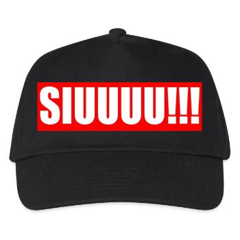 Rot Stilvoll SIUUUU!!! - Kinder Basecap - Schwarz - Vorne