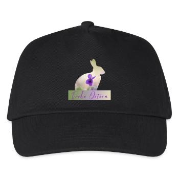 Frohe Ostern Hase - Kinder Basecap - Schwarz - Vorne