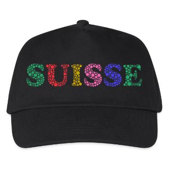 SWITZERLAND. COUNTRY - Kids’ Baseball Cap - black - Front
