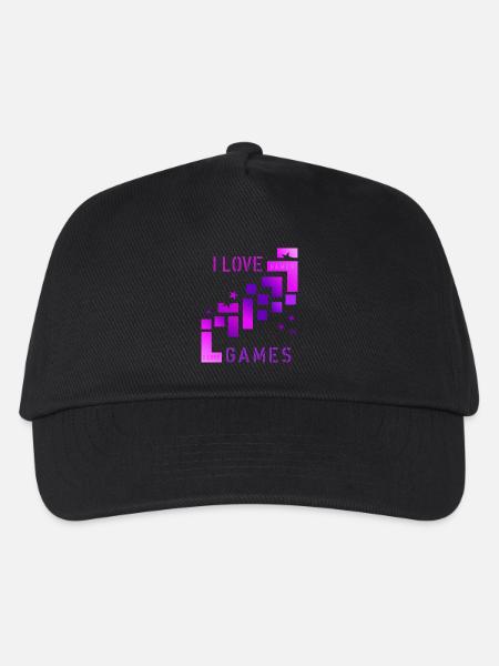 I love games - Kinder Basecap - Schwarz