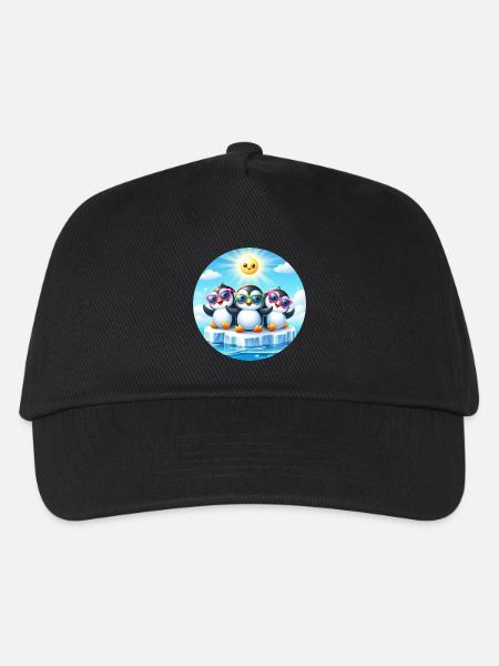 Lustige Pinguine 2 - Kinder Basecap - Schwarz