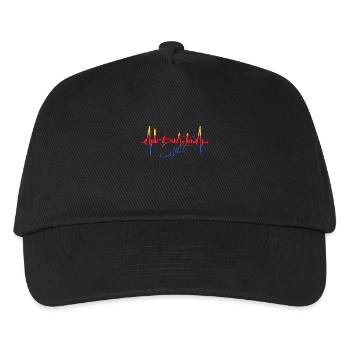 Sylt Skyline Nordsee Herzschlag Nordfriesen Sylter - Kinder Basecap - Schwarz - Vorne