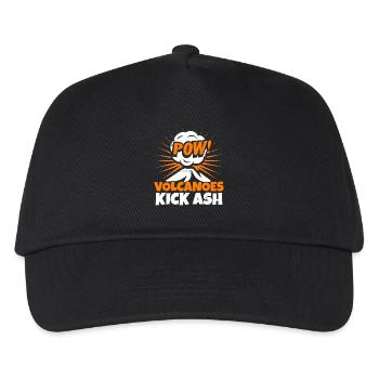 Vulkane treten Asche Geologie Vulkanologie Vulkan - Kinder Basecap - Schwarz - Vorne