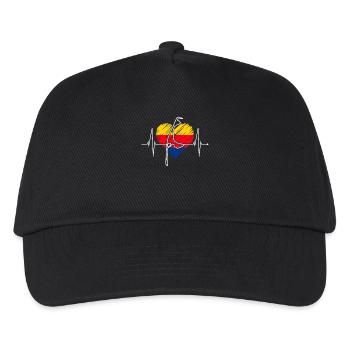 Sylt Skyline Nordsee Herzschlag Nordfriesen Sylter - Kinder Basecap - Schwarz - Vorne