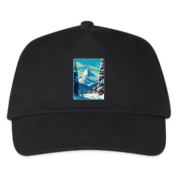 Zermatt Switzerland Vintage Travel Poster Souvenir - Kids’ Baseball Cap - black - Front