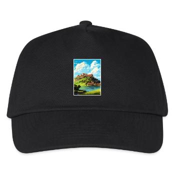 Ptuj-Schloss-Slowenien-Bleder-Reise-Plakat - Kinder Basecap - Schwarz - Vorne
