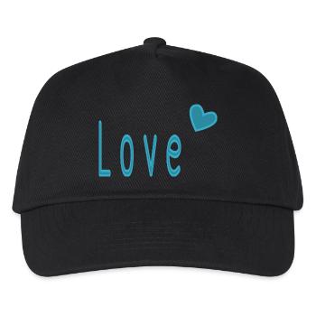 VALENTINSTAG. ICH LIEBE DICH. ICH LIEBE DICH. LIEBE. LIEBE - Kinder Basecap - Schwarz - Vorne