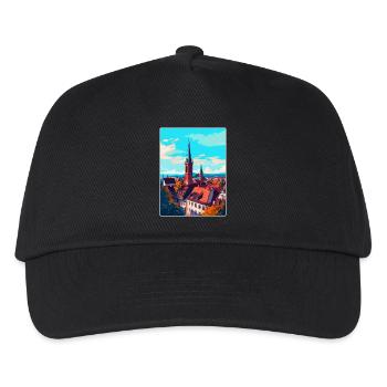 Freiburg Germany Vintage Travel Poster Souvenir - Kids’ Baseball Cap - black - Front