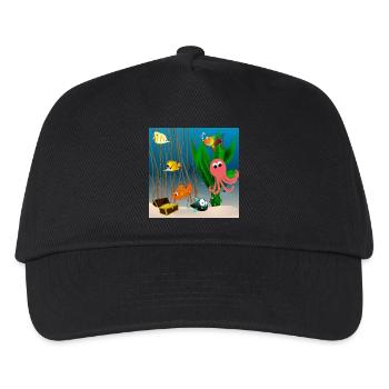 Marine life - Kids’ Baseball Cap - black - Front