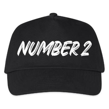 Number 2 - zwei - zweiter - zweite - 2 - Nummer 2 - Kinder Basecap - Schwarz - Vorne