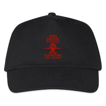 Rebellious Red – Grunge-Style Resistance - Kids’ Baseball Cap - black - Front