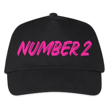 Number 2 - zwei - zweiter - zweite - 2 - Nummer 2 - Kinder Basecap - Schwarz - Vorne