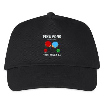 Ping Pong Ruf: Jetzt Losgehen - Kinder Basecap - Schwarz - Vorne