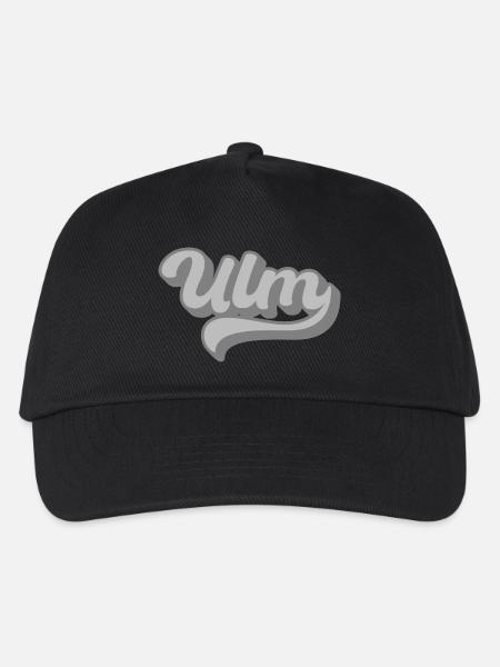 Ulm Schriftzug Logo Grau Vintage - Kinder Basecap - Schwarz