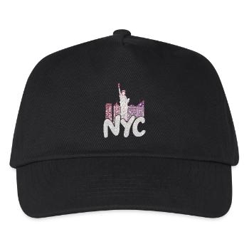 NYC New York City USA Amerika Reisen New Yorker - Kinder Basecap - Schwarz - Vorne