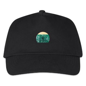 Disc Golf Korb Retro - Kinder Basecap - Schwarz - Vorne
