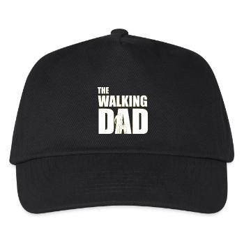 Der wandelnde Vater (weiß) Umriss - Kinder Basecap - Schwarz - Vorne