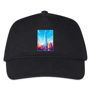 The Shard England Uk Travel Poster Souvenir WPA - Kids’ Baseball Cap - black - Front