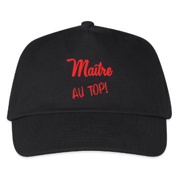 MASTER. MASTER. THANK YOU. THANK YOU MASTER - Kids’ Baseball Cap - black - Front